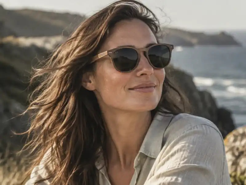 A woman with long brown hair wearing Wildwood sunglasses 