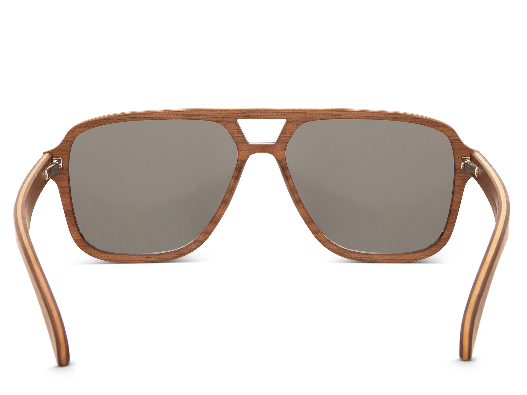 Aviator sunglasses with silver lens