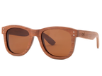 Classic walnut sunglasses with brown lens