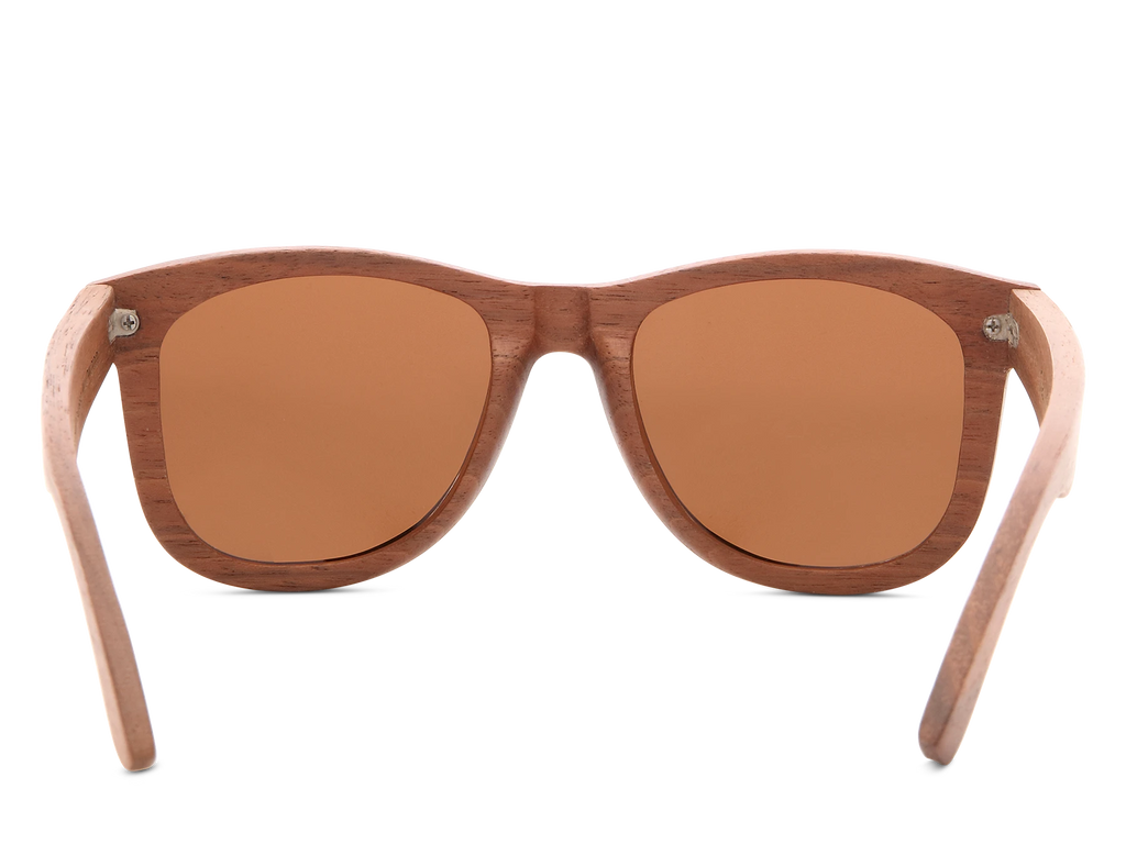 Classic walnut sunglasses with brown lens