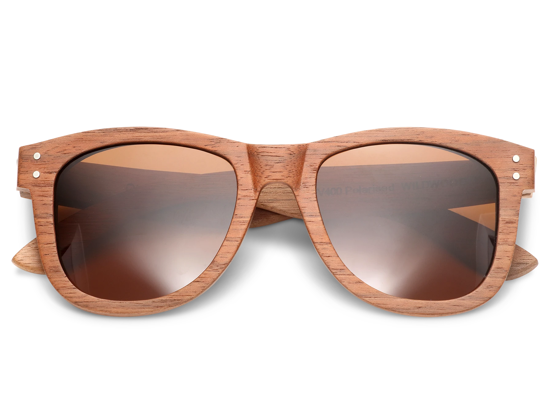 Classic walnut sunglasses with brown lens