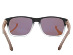 Sunglasses with black and brown frame on a white background