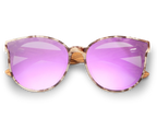 Santorini sunglasses with purple lenses