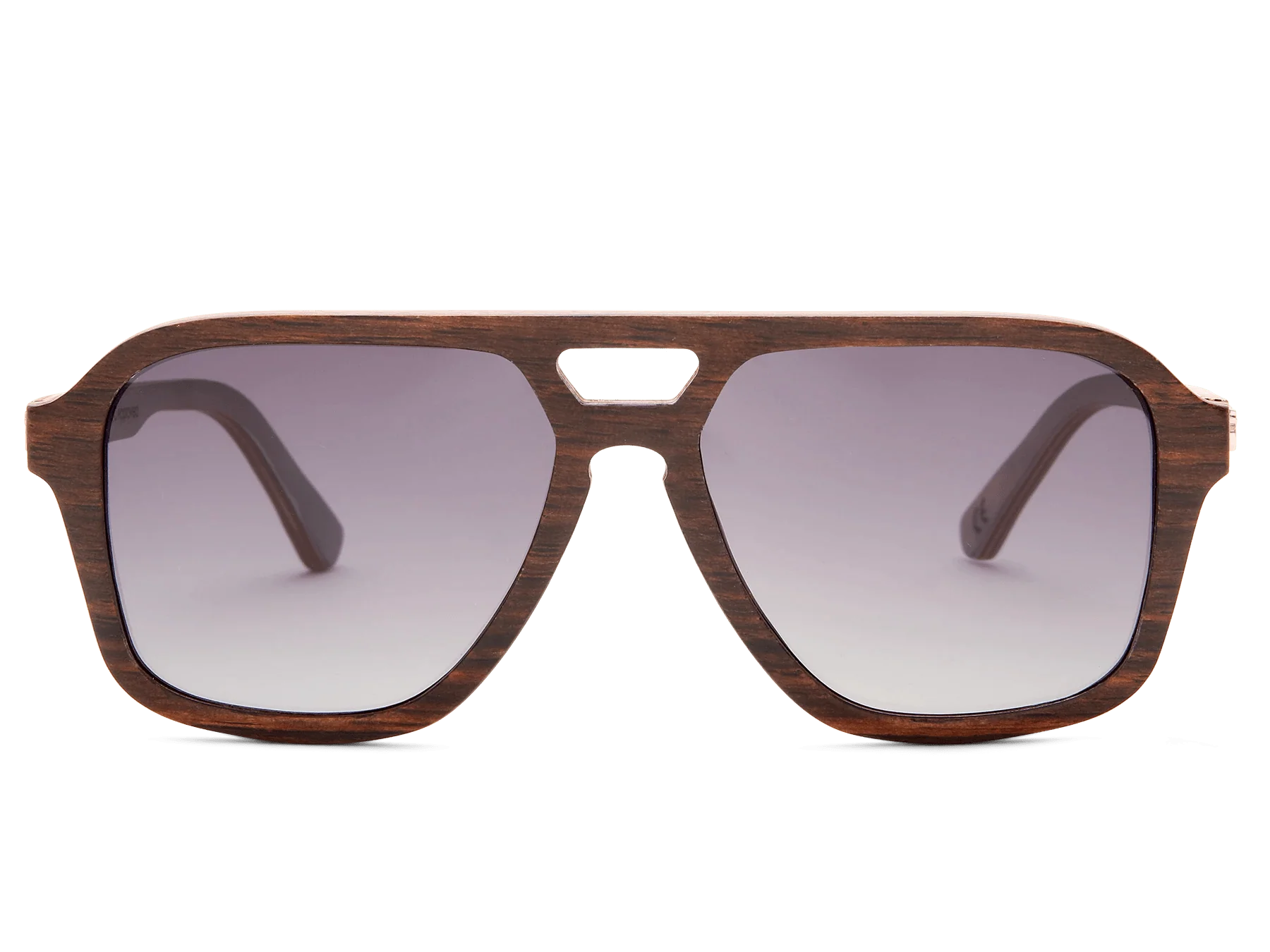 Aviator Fusion: Aluminium and wood aviator-style sunglasses
