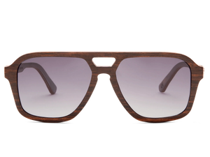 Aviator Fusion: Aluminium and wood aviator-style sunglasses