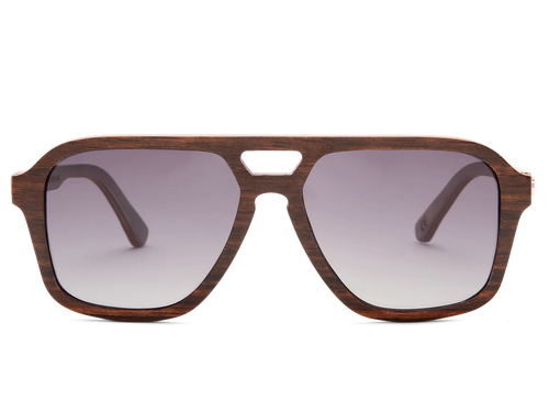 Aviator Fusion: Aluminium and wood aviator-style sunglasses