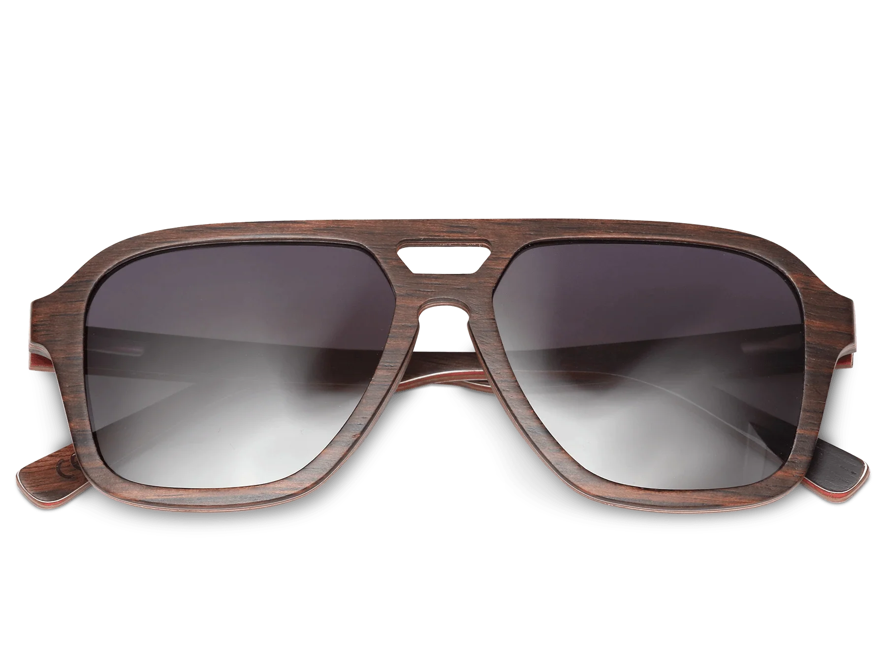 Aviator Fusion: Aluminium and wood aviator-style sunglasses