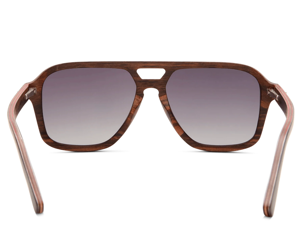 Aviator Fusion: Aluminium and wood aviator-style sunglasses