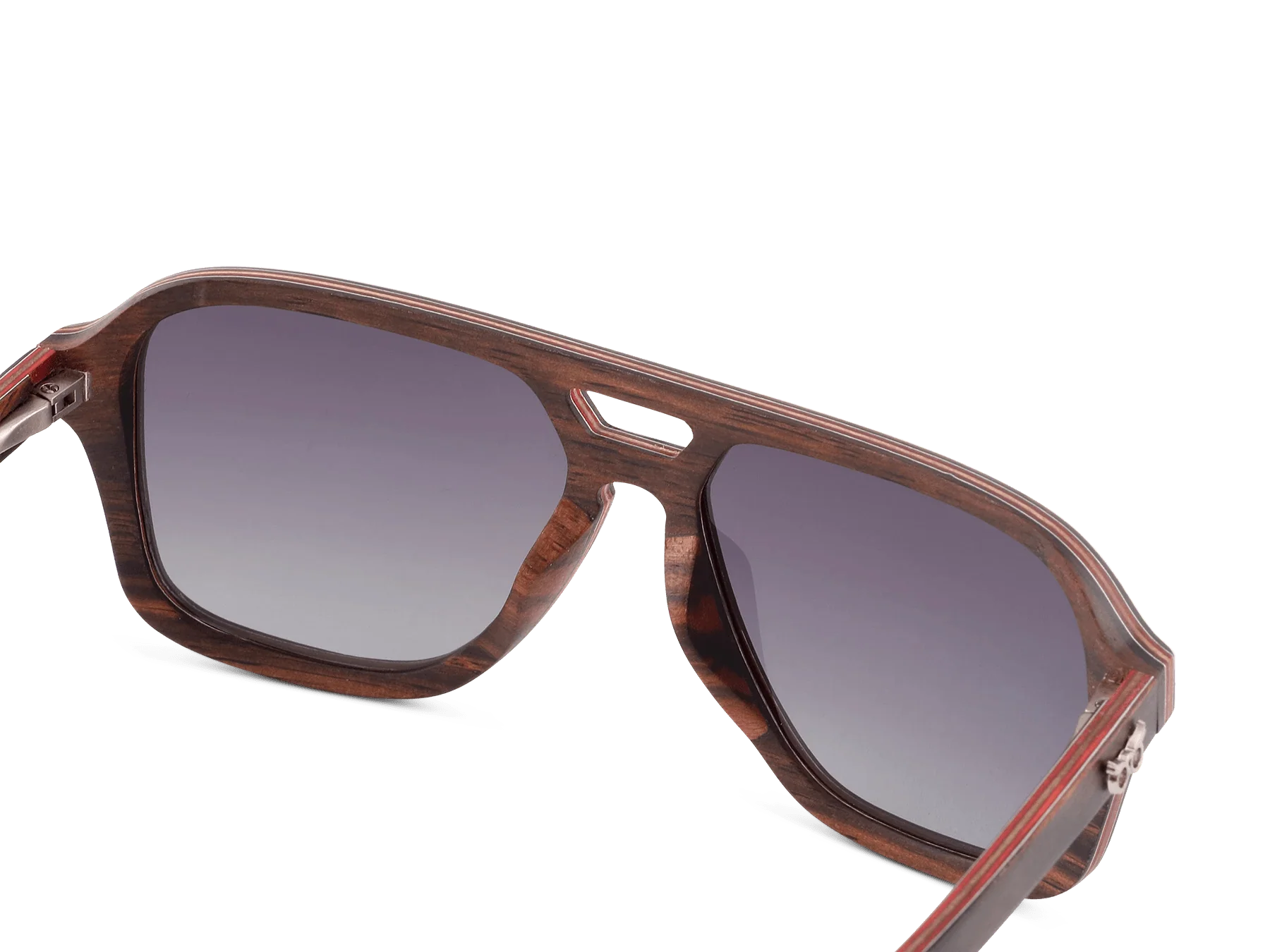 Aviator Fusion: Aluminium and wood aviator-style sunglasses