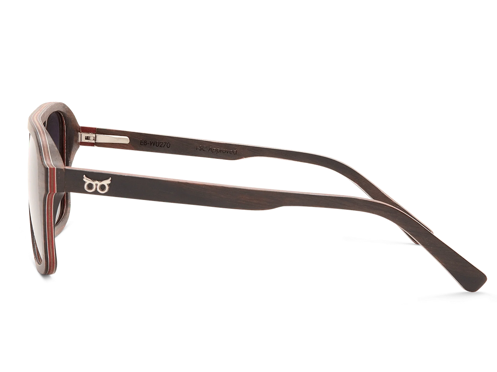 Aviator Fusion: Aluminium and wood aviator-style sunglasses